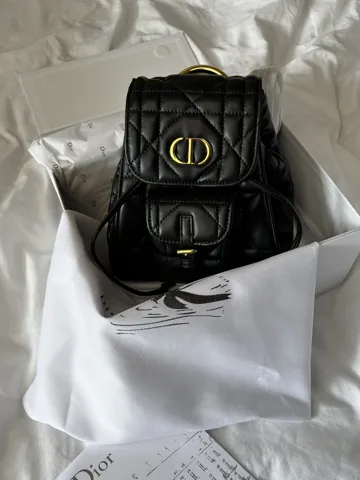 Dior Backpack Small Black with Gold