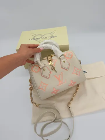 Louis Vuitton Speedy Bandouliere 20 Ivory/Peach Monogram