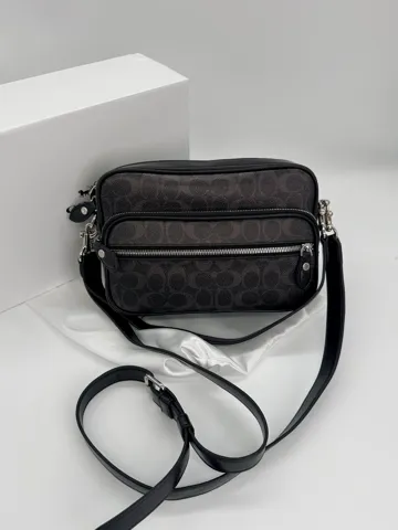 Coach Signature Camera Bag Black