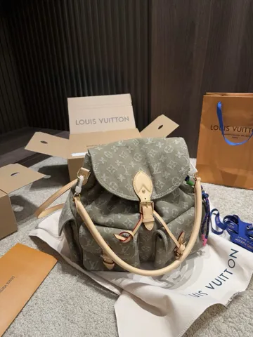 Louis Vuitton Monogram Denim Backpack Olive