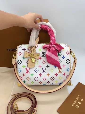 Louis Vuitton Speedy 25 White Multicolor Monogram Murakami