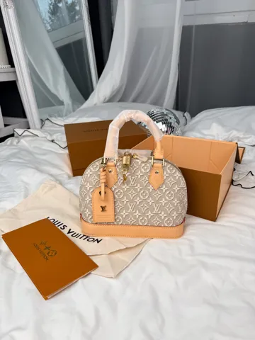 Louis Vuitton Alma BB Monogram Denim Cream