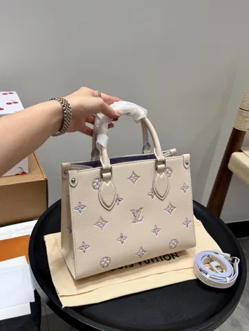 Louis Vuitton OnTheGo PM Purple Multicolor Monogram Cream