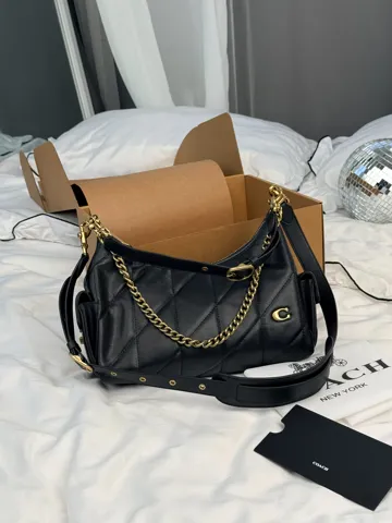 Coach Coach Tabby Shoulder Bag Black with Gold