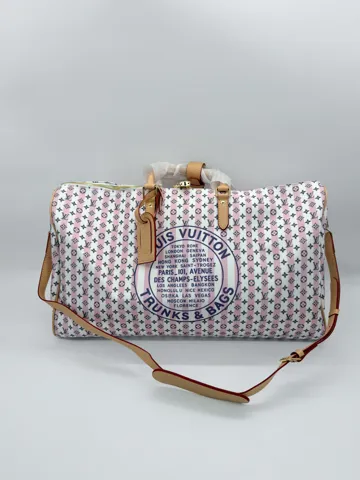 Louis Vuitton Keepall 50 Pink Textile