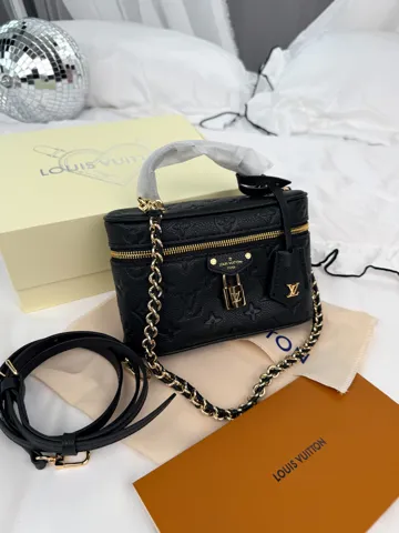 Louis Vuitton Vanity PM Monogram Black Leather