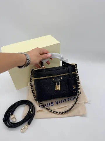Louis Vuitton Vanity PM Monogram Black Leather