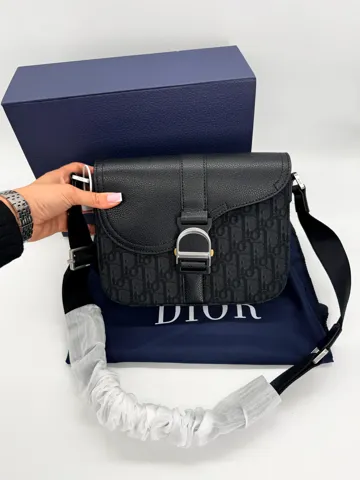 Dior Saddle Messenger Bag Black Dior Oblique Jacquard