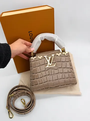 Louis Vuitton Capucines Mini Beige Croco