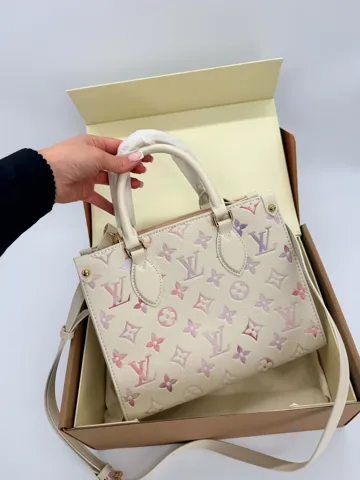 Louis Vuitton OnTheGo PM Purple Multicolor Monogram Cream