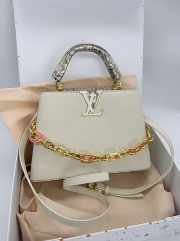Louis Vuitton Capucines BB Cream Python Handle