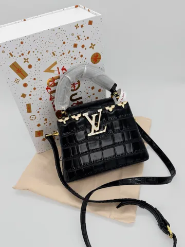 Louis Vuitton Capucines Mini Black Croco