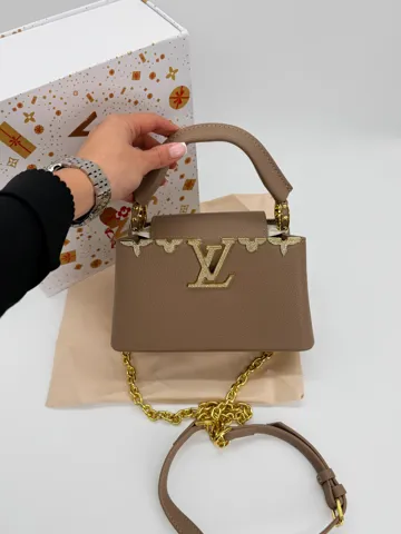 Louis Vuitton Capucines Mini Beige Diamond