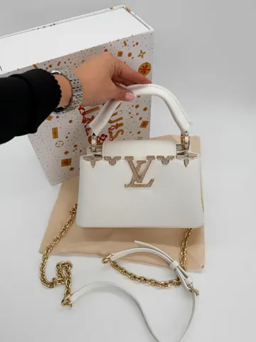 Louis Vuitton Capucines Mini White Diamond