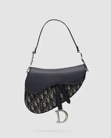 Dior Saddle Bag Blue Dior Oblique Jacquard and Smooth Calfskin