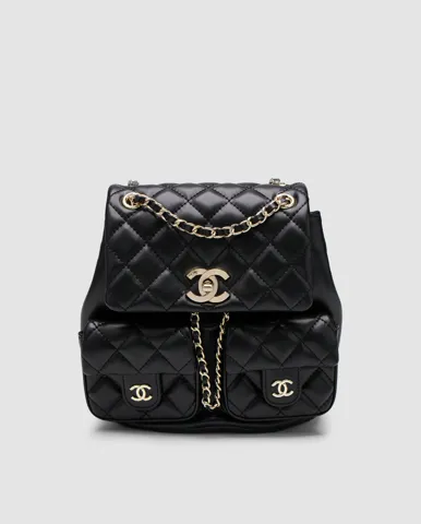 Chanel Two-Pocket Duma Backpack Black
