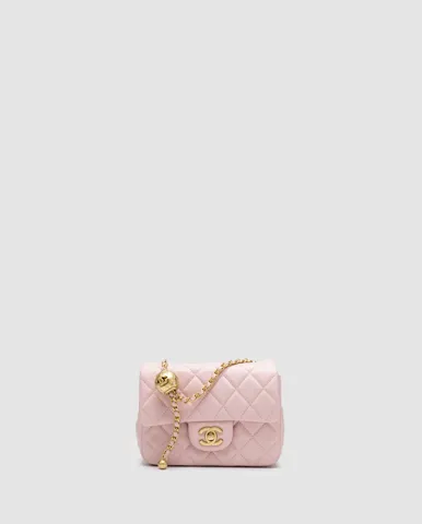 Chanel Mini Classic Single Flap in Pink/Gold