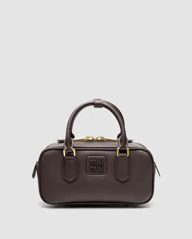 Miu Miu Arcadie Leather Bag Chocolate
