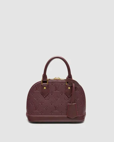Louis Vuitton Alma Monogram Empreinte Leather Burgundy