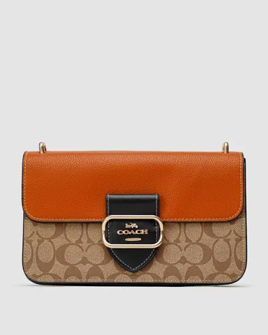 Coach Morgan Shoulder Bag In Colorblock Signature Canvas