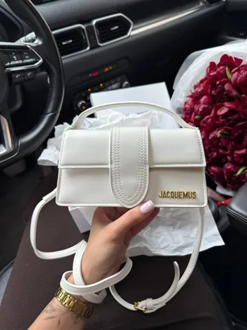 Jacquemus Le Bambino Small Handbag With Adjustable Crossbody White