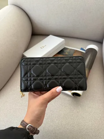 Christian Dior Lady Dior Voyageur Wallet Black